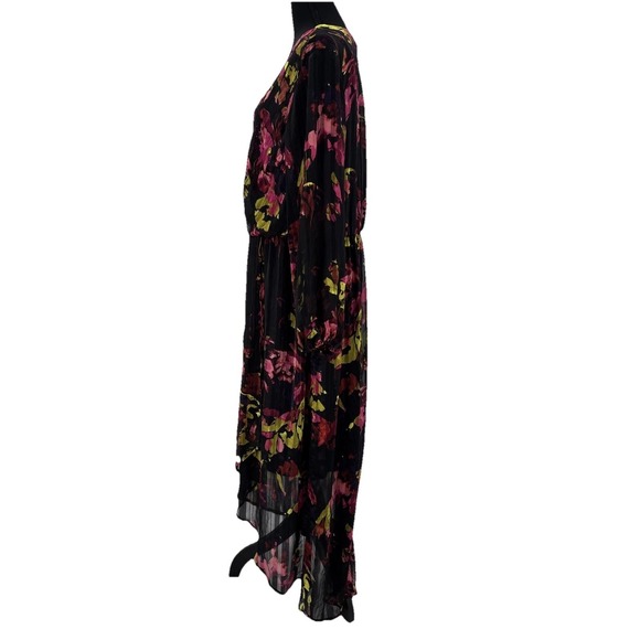 Ava And Viv Sheer 1X Floral Maxi Dress Romantic Goth Witchy Whimsigoth Flowy - Picture 4 of 7